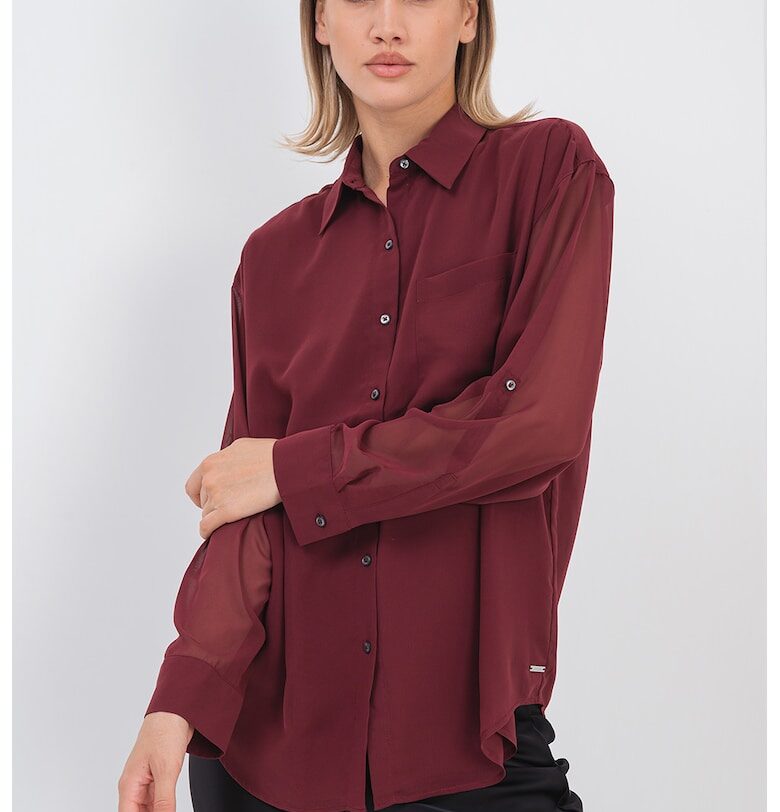 Риза с паднали ръкави CALVIN KLEIN