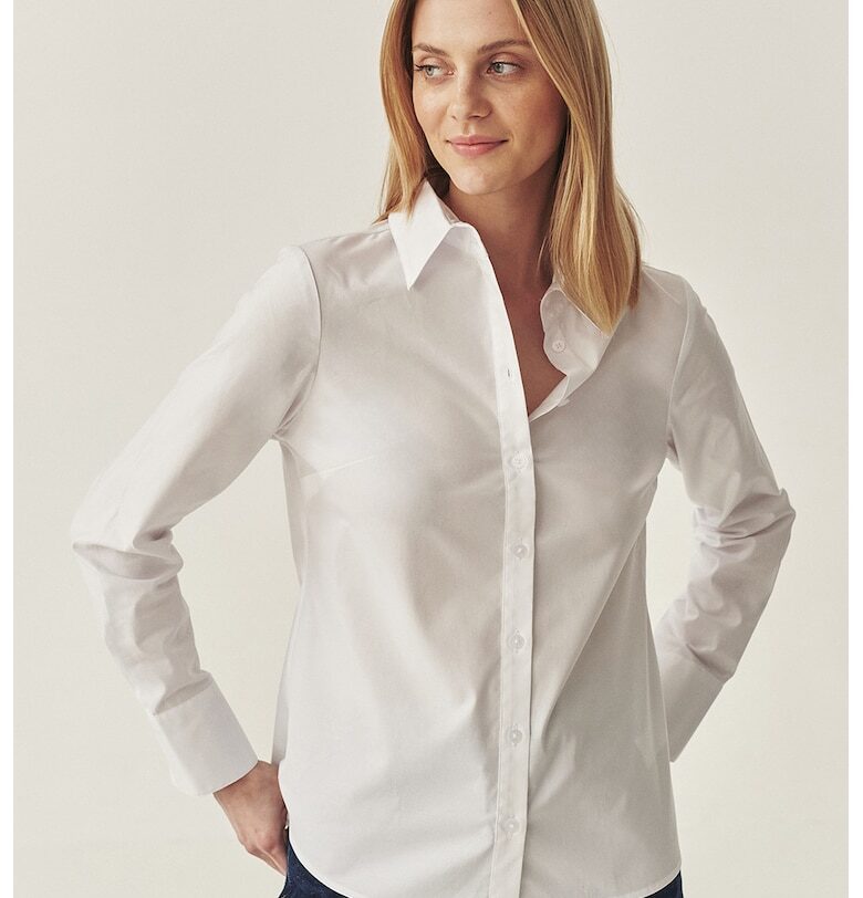 Риза с памук - Бял - Tatuum