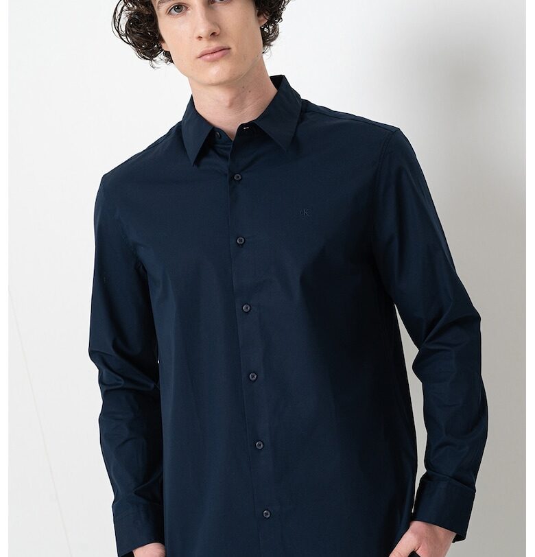 Риза с памук и лого CALVIN KLEIN