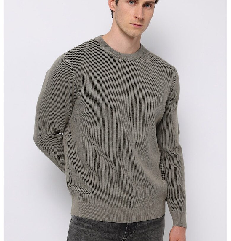 Рипсен пуловер с овално деколте COLINS