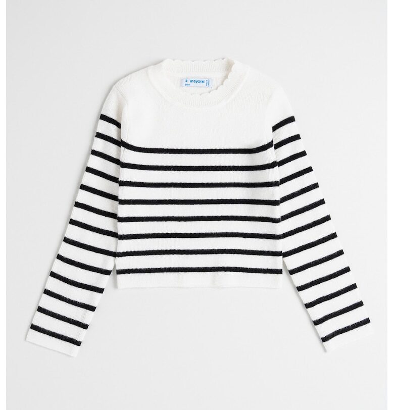 Рипсен пуловер с райе Mayoral