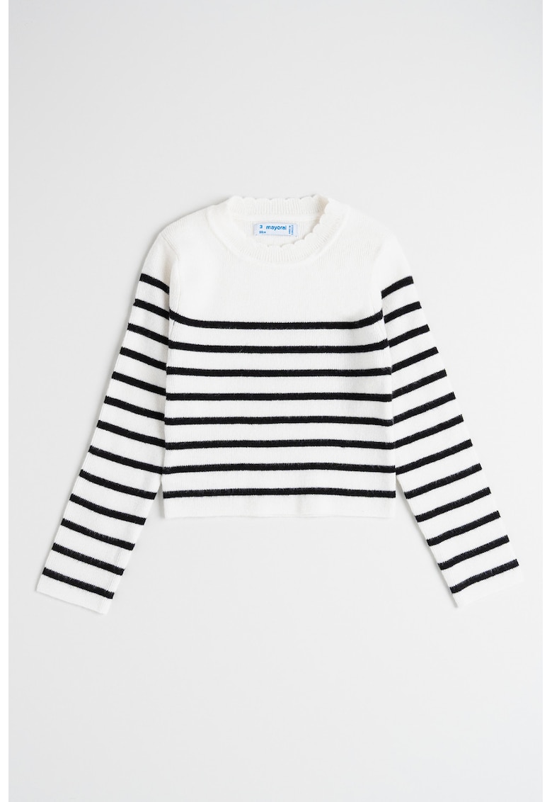 Рипсен пуловер с райе Mayoral