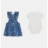 Рокля тип сукман от деним и боди - 2 части GUESS KIDS