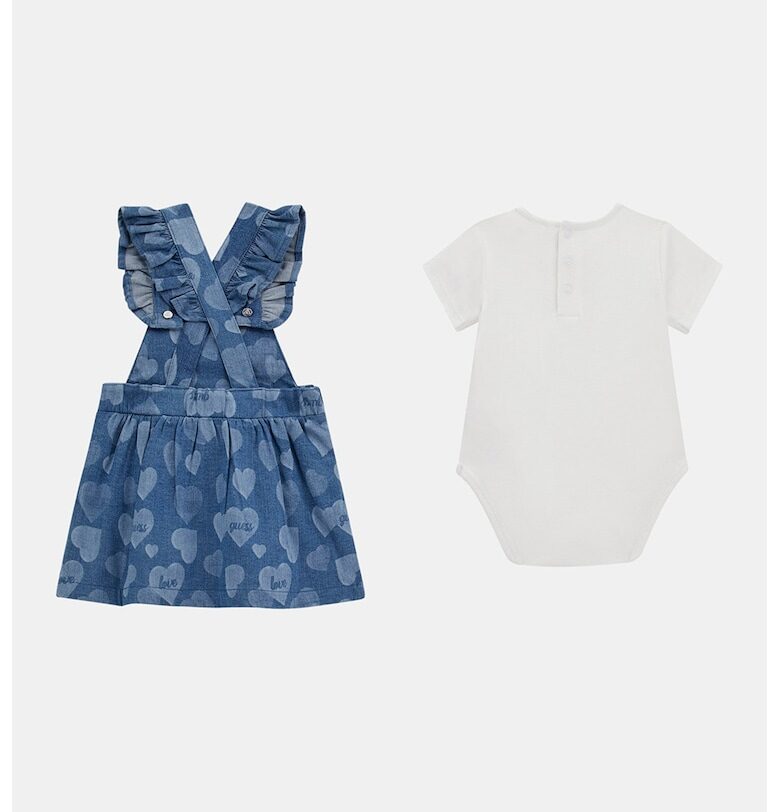 Рокля тип сукман от деним и боди - 2 части GUESS KIDS
