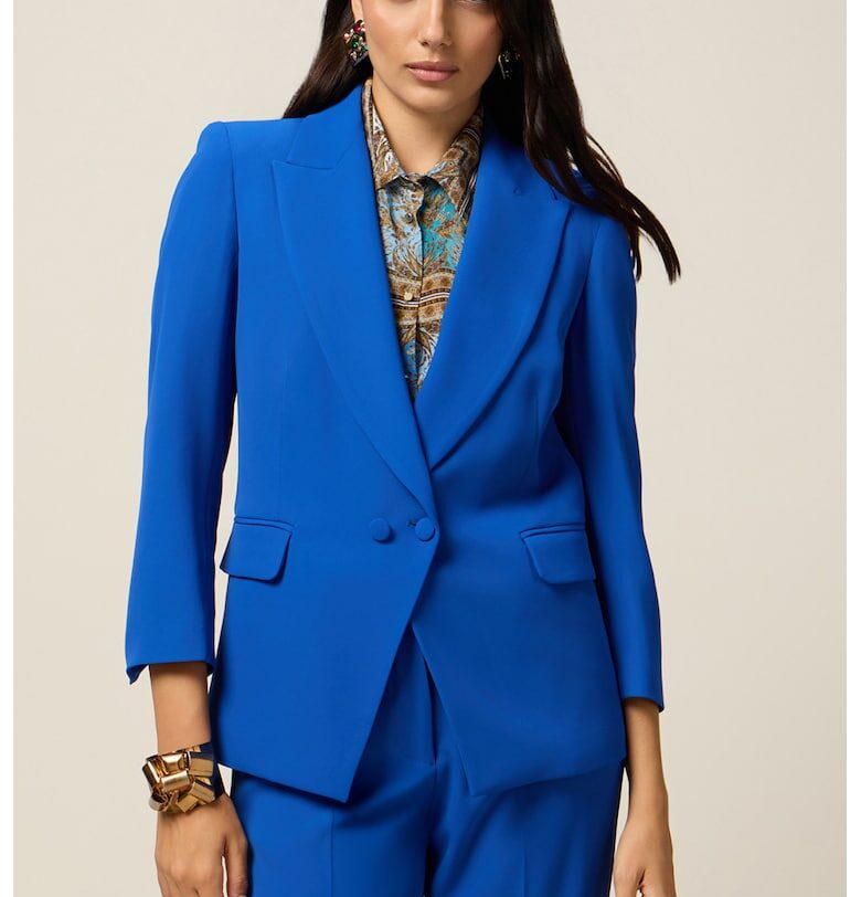 Сако с двуредно закопчаване - Кралско Синьо - Oltre