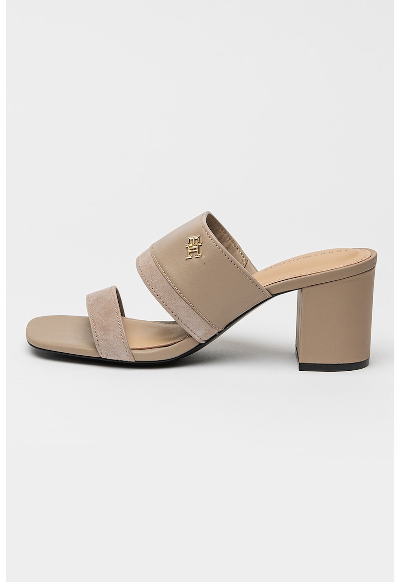 Сандали с кожа и велур Tommy Hilfiger
