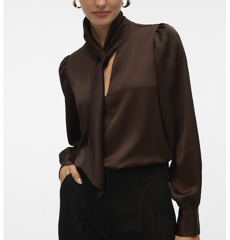 Сатенена блуза с панделка Vero Moda
