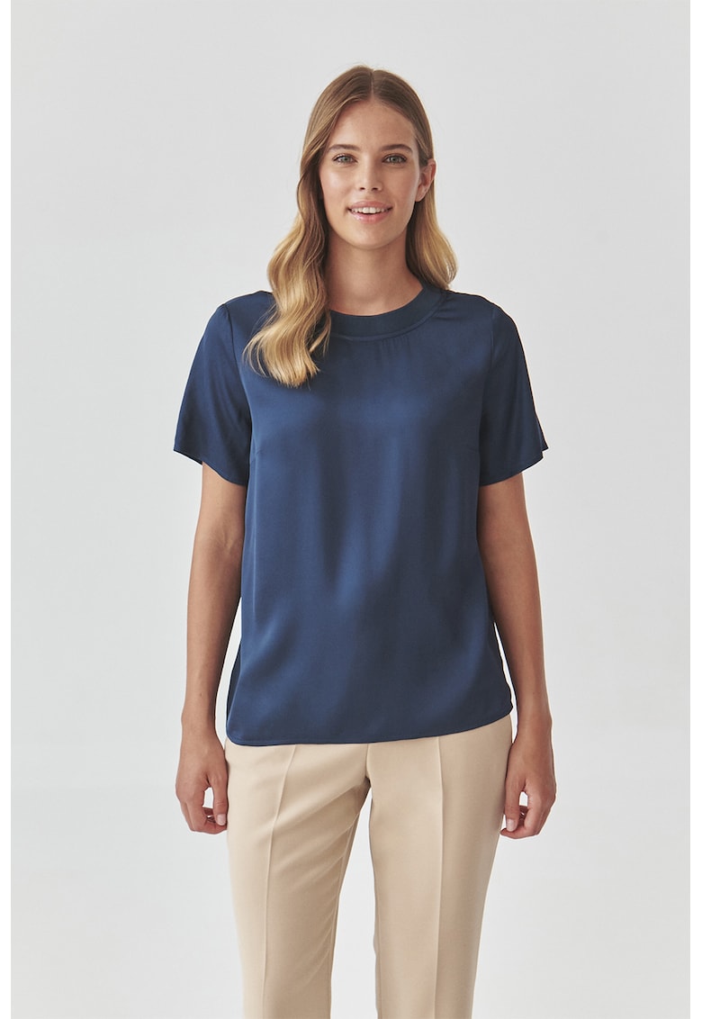 Сатинирана блуза с къси ръкави Tatuum