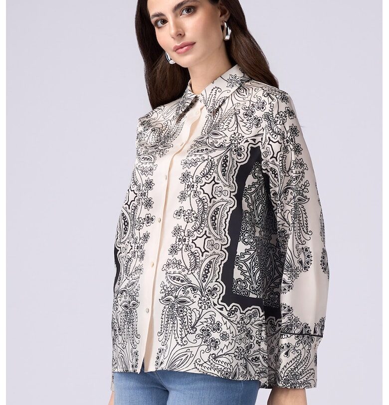 Сатинирана риза с десен Oltre