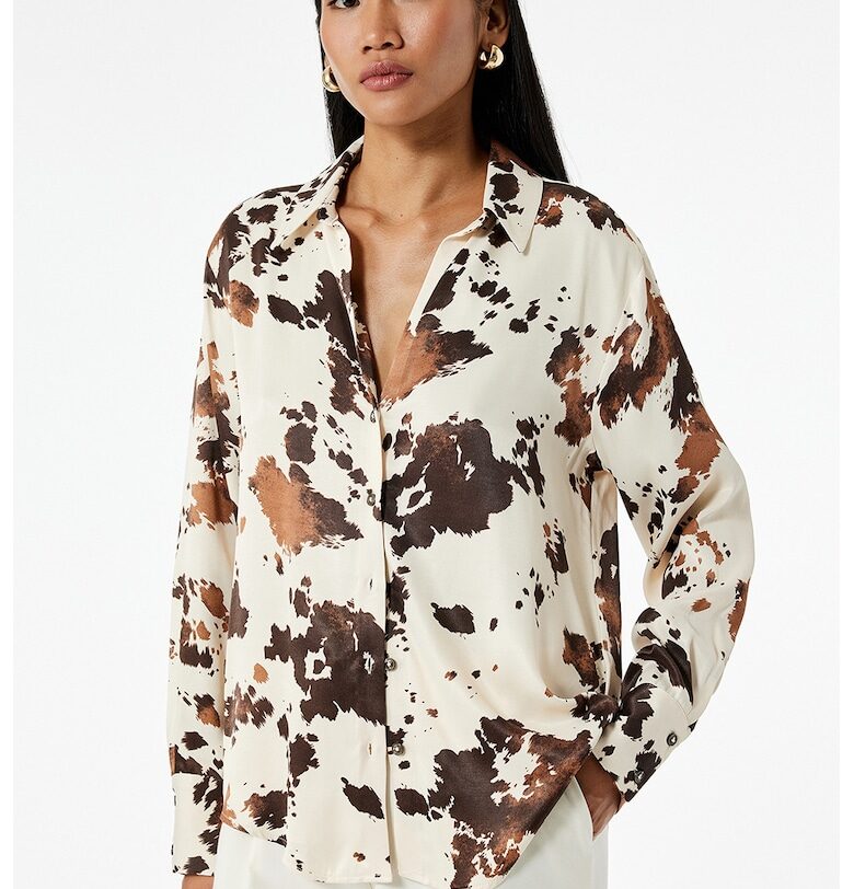 Сатинирана риза с принт KOTON