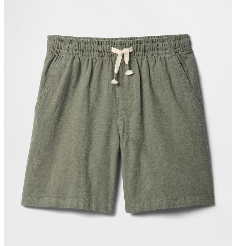 Свободен къс панталон с лен GAP