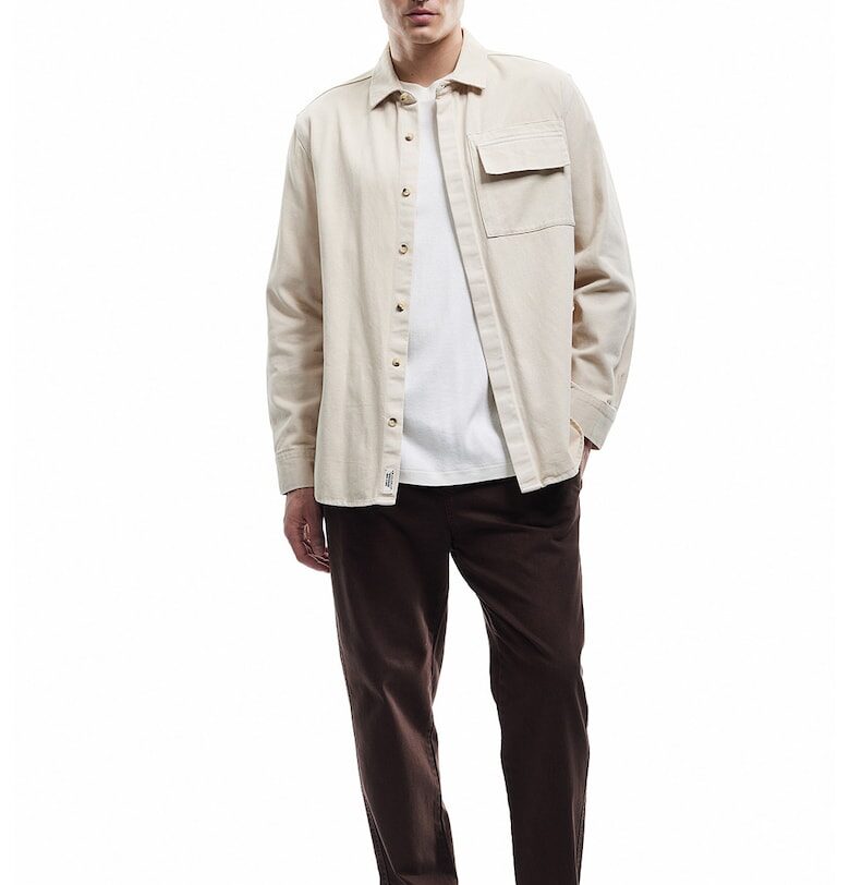 Свободен памучен панталон с миди талия KOTON