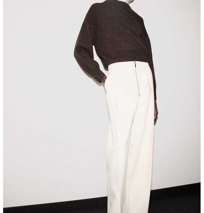 Свободен пуловер с вълна Mango