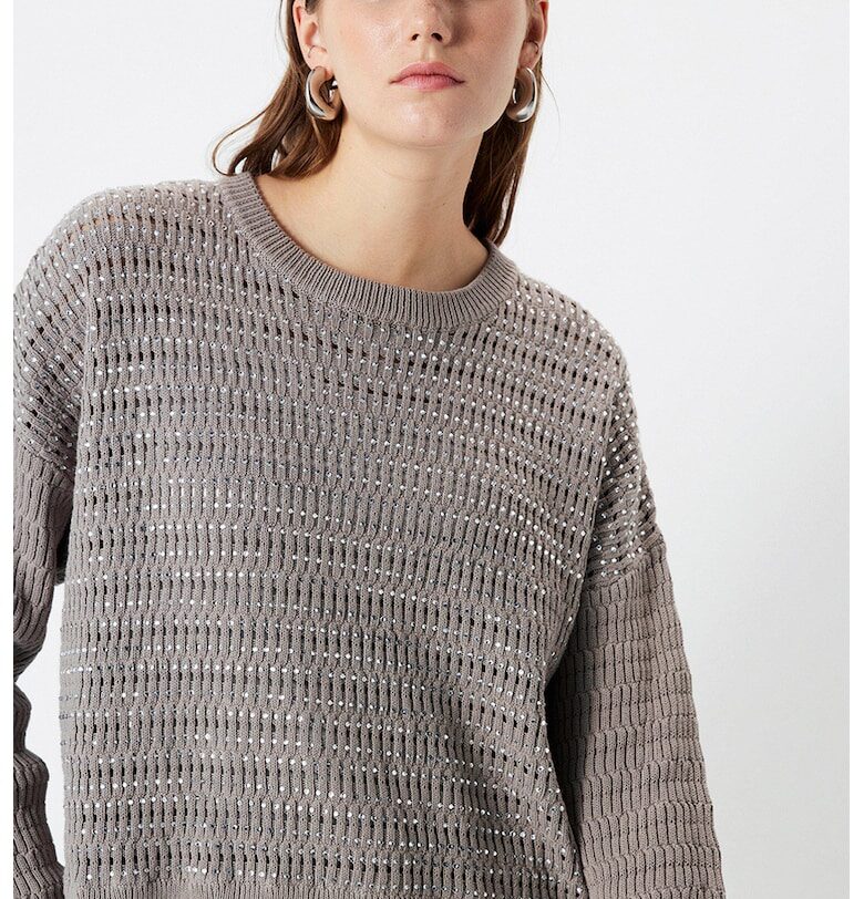 Свободен пуловер с паднали ръкави Ipekyol