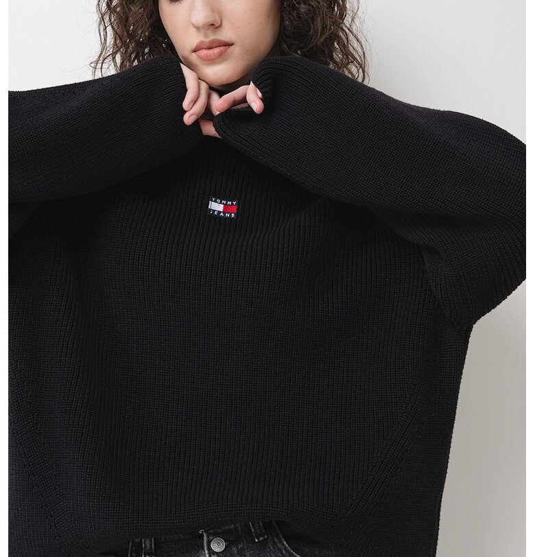 Свободен рипсен пуловер Tommy Jeans