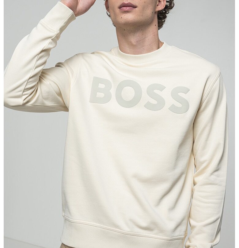 Свободен суитшърт Basic с гумирано лого BOSS