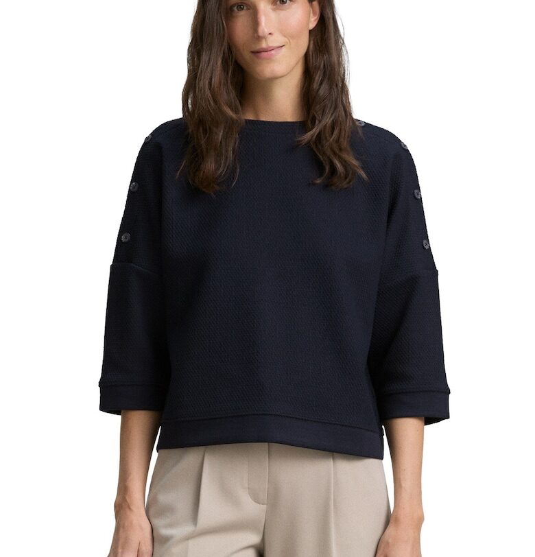 Свободен суитшърт с 3/4 ръкави Tom Tailor