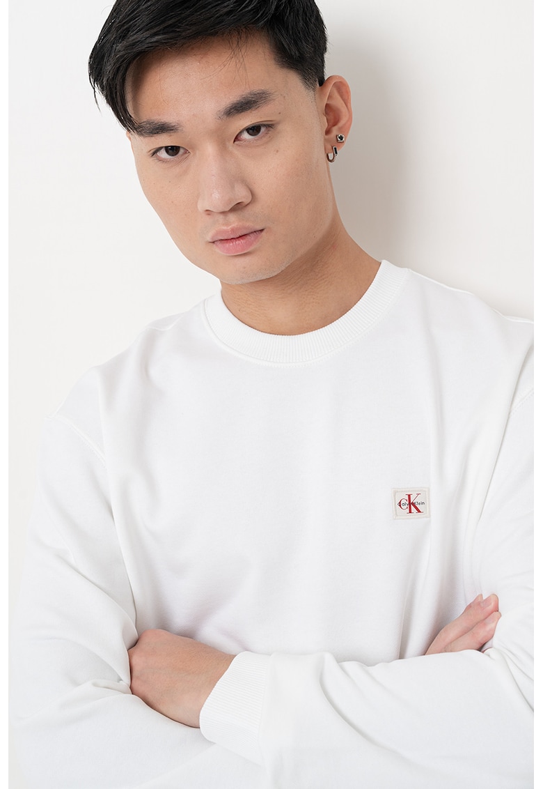 Свободен суитшърт с овално деколте CALVIN KLEIN JEANS