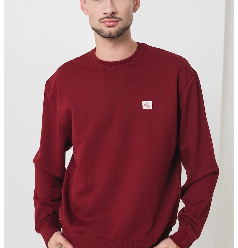 Свободен суитшърт с овално деколте CALVIN KLEIN JEANS