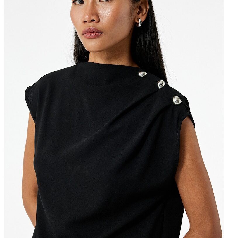 Свободна блуза с овално деколте и набирания KOTON