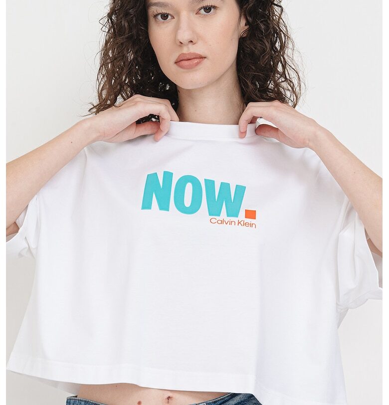 Свободна къса тениска от памук CALVIN KLEIN JEANS