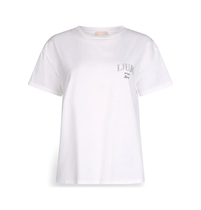 Свободна памучна тениска с лого Liu Jo