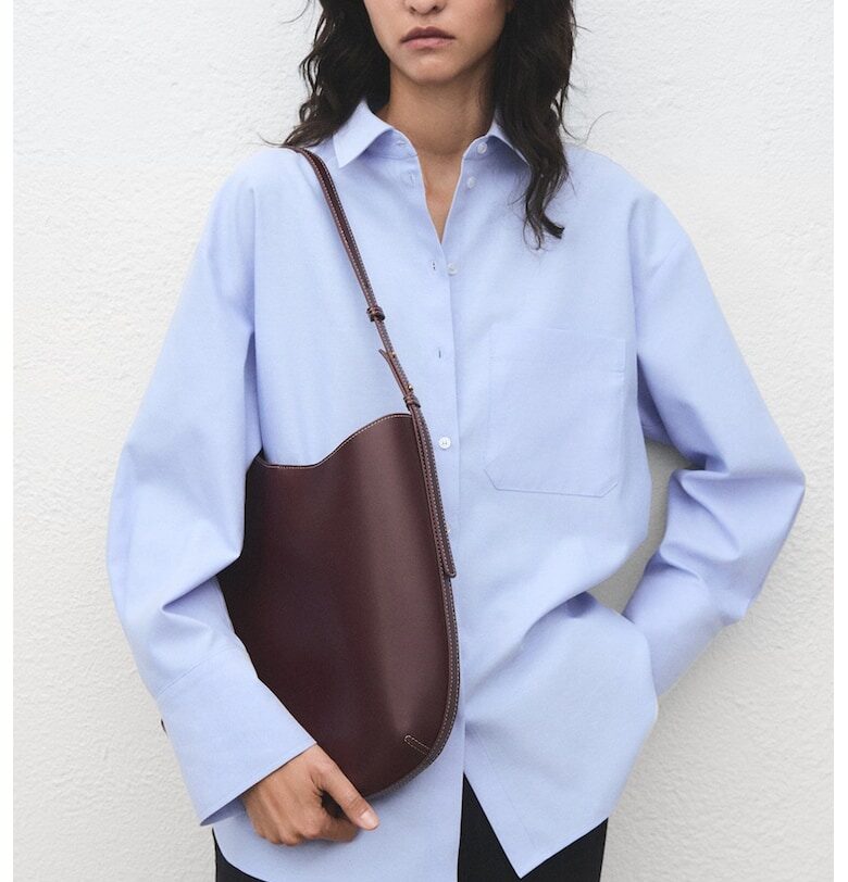 Свободна риза с джоб Mango