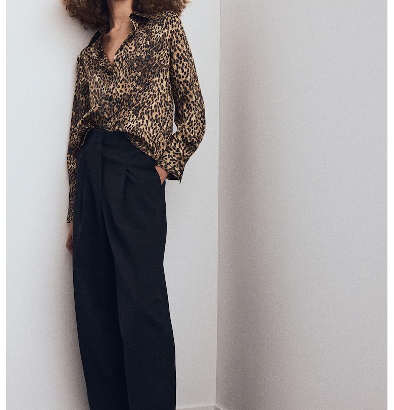 Свободна риза с животински принт Mango