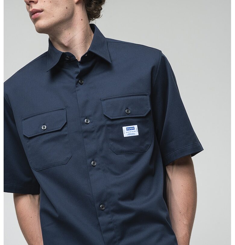 Свободна риза с къси ръкави HUGO