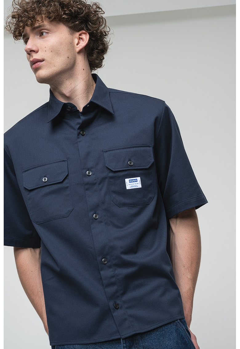 Свободна риза с къси ръкави HUGO