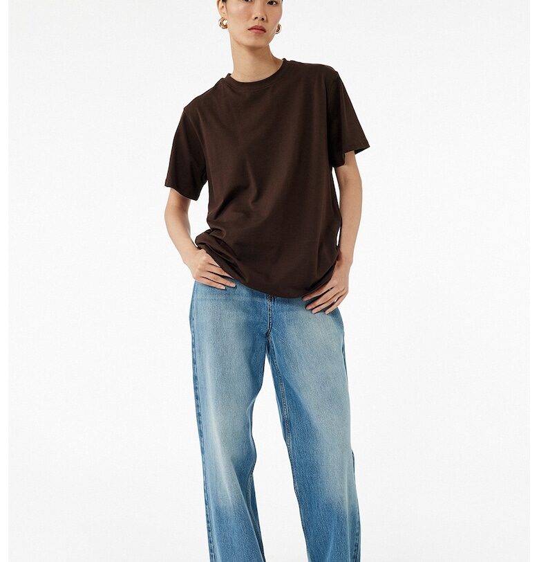 Свободна тениска с овално деколте KOTON