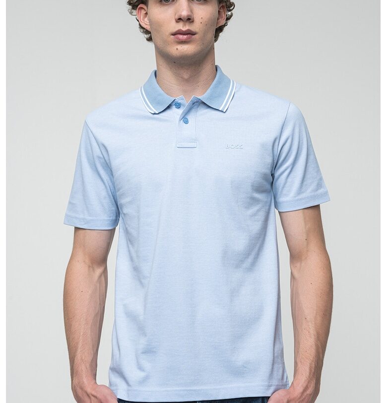 Свободна тениска с яка BOSS