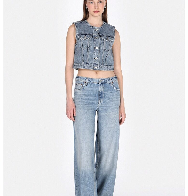 Свободни дънки с миди талия COLINS