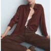 Свободни дънки с с висока талия Mango