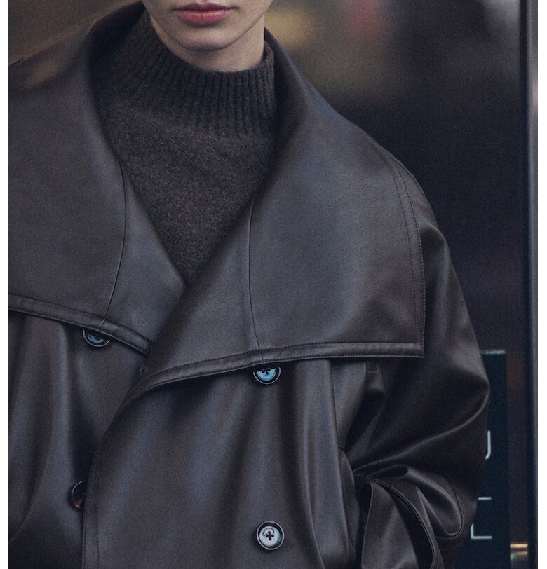 Свободно яке от еко кожа Mango