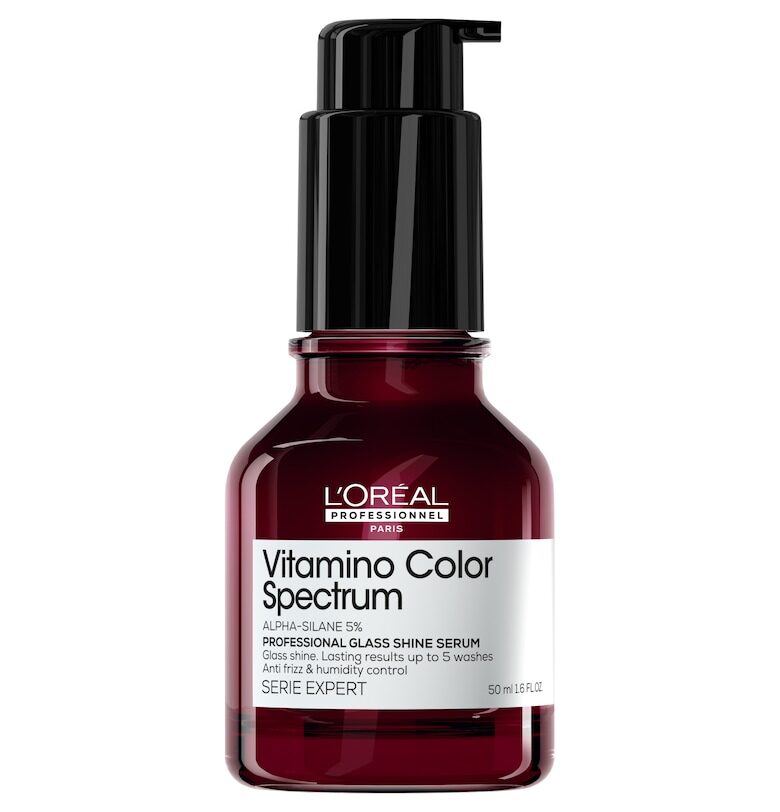 Серум за боядисана коса  Serie Expert Vitamino Color Spectrum Glass Shine - с 5% Apha-silane - хидратация - Устойчивост 10 измивания - UV и термична защита 230°C - LOreal Professionnel