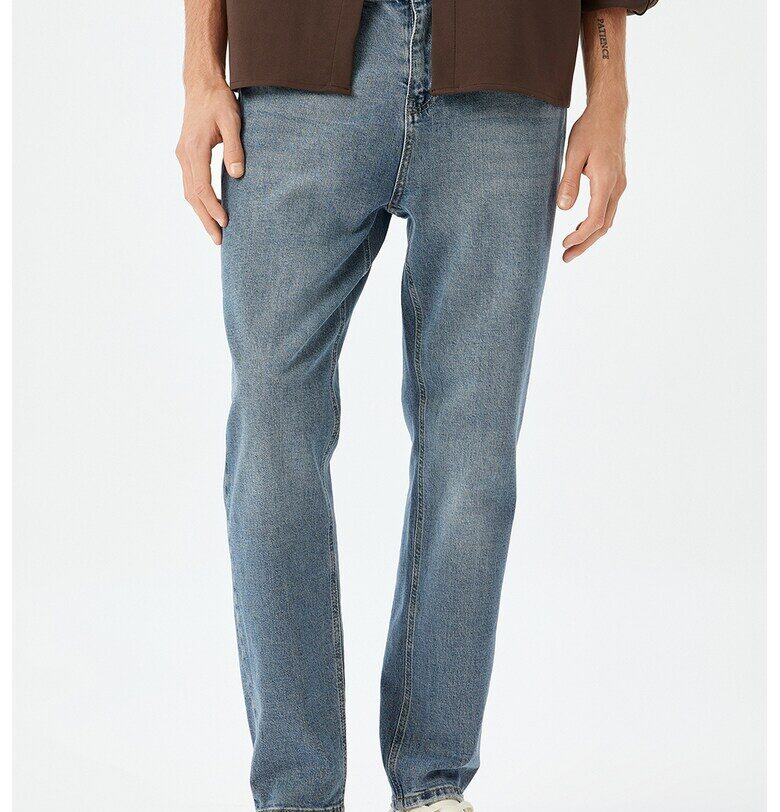 Скосени дънки със средновисока талия KOTON