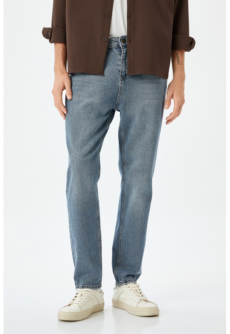 Скосени дънки със средновисока талия KOTON