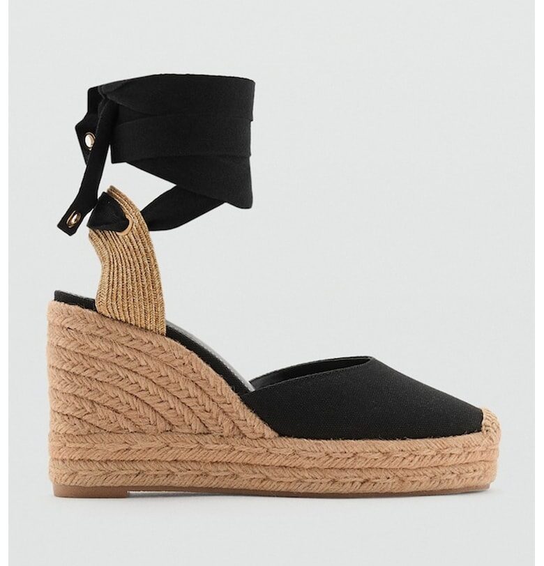 Скосени еспадрили с колан Mango