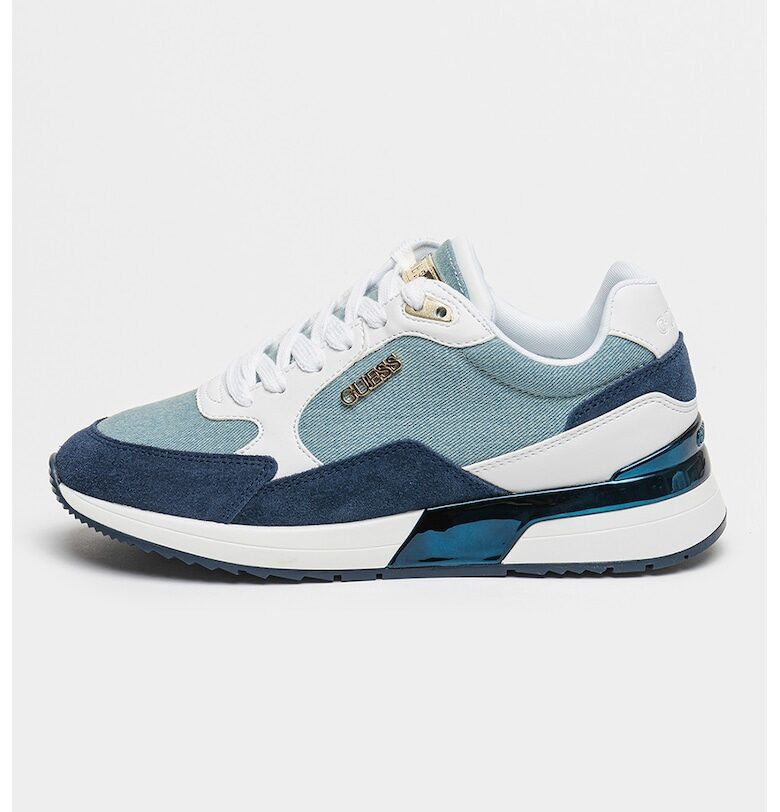 Скосени спортни обувки Moxea с велур GUESS