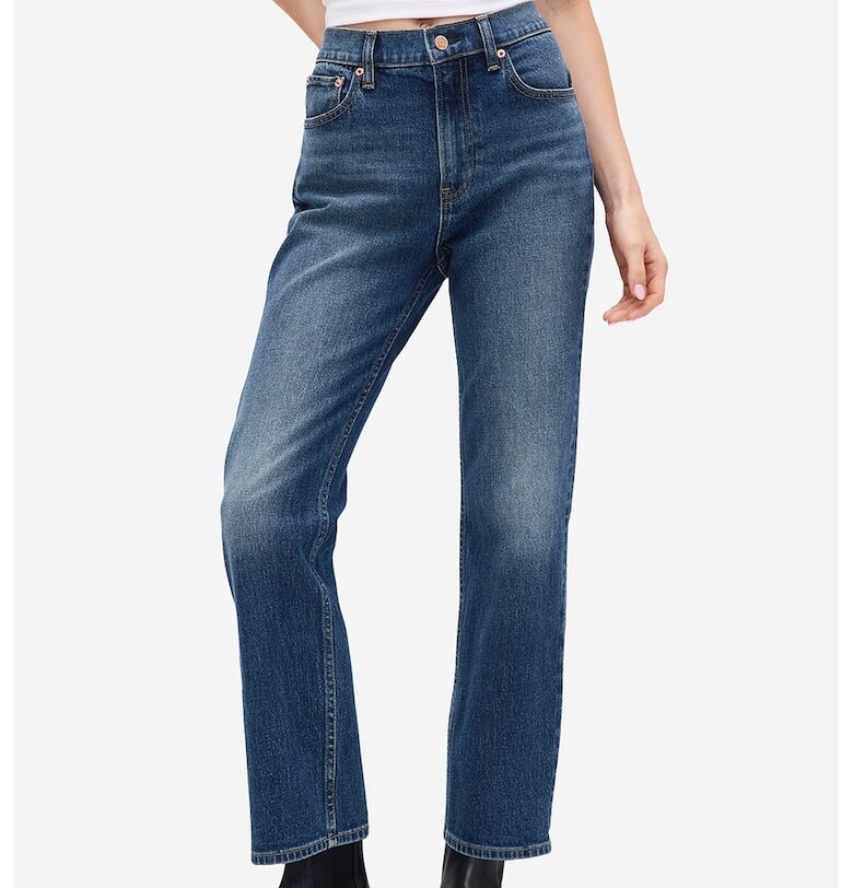 Скъсени прави дънки GAP