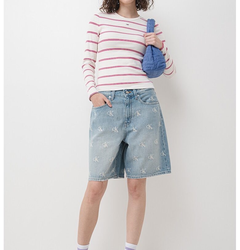 Слим блуза с бродирано лого Tommy Jeans