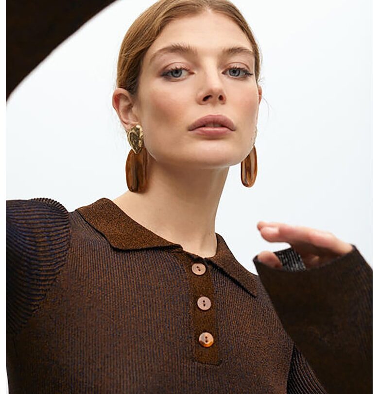 Слим блуза с яка Lola casademunt