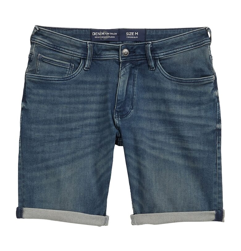Слим къс панталон от деним Tom Tailor
