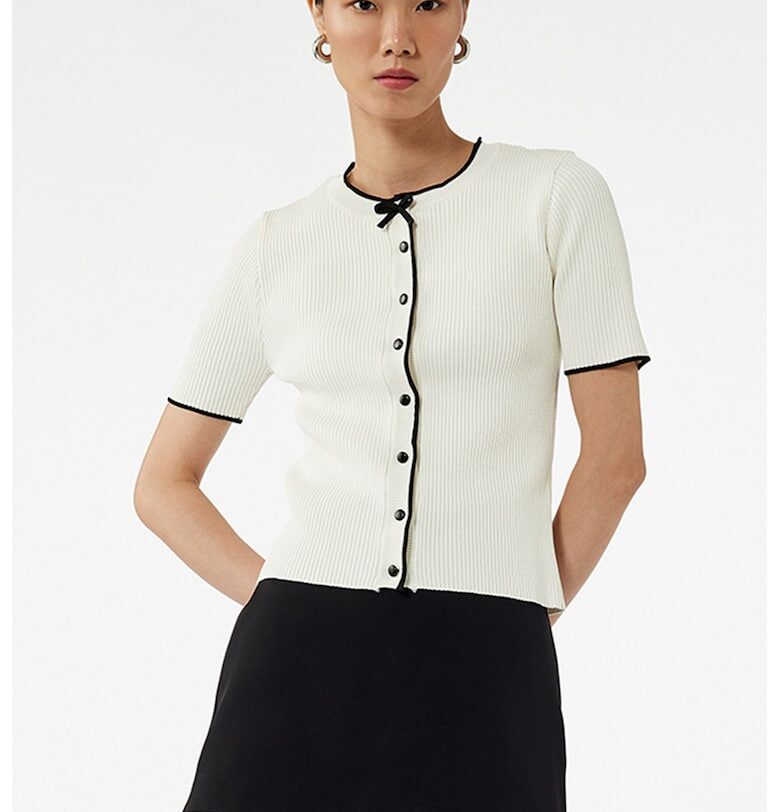 Слим пуловер с къси ръкави KOTON