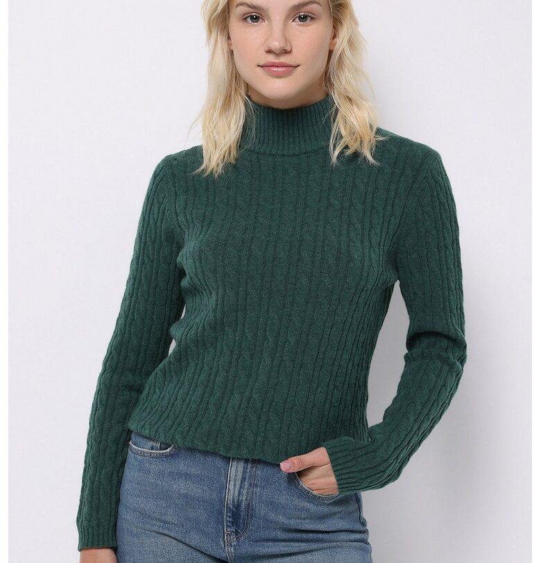 Слим пуловер с поло COLINS