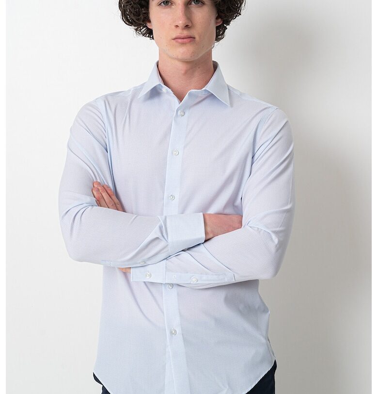 Слим риза на ситно каре CALVIN KLEIN