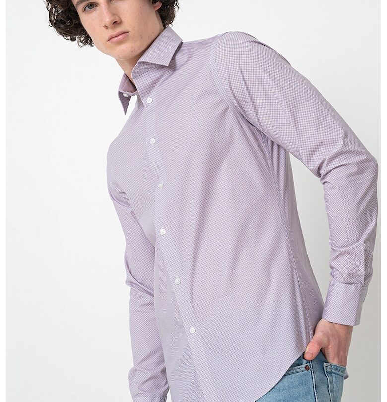 Слим риза с десен CALVIN KLEIN