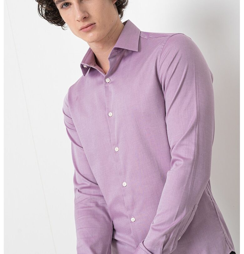 Слим риза с маншети с копчета CALVIN KLEIN