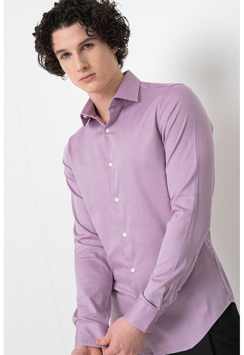 Слим риза с маншети с копчета CALVIN KLEIN